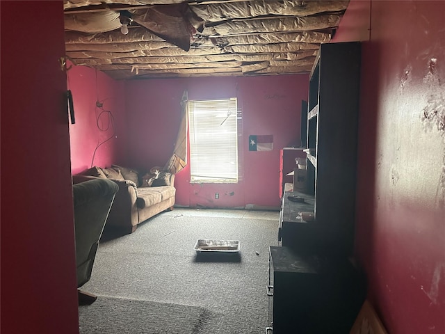 interior space with carpet flooring