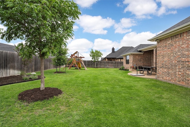 10109 Braided Briar Ln, Waco, TX 76712 - view of yard with a playground and a patio