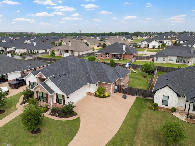 birds eye view of property featuring a residential view