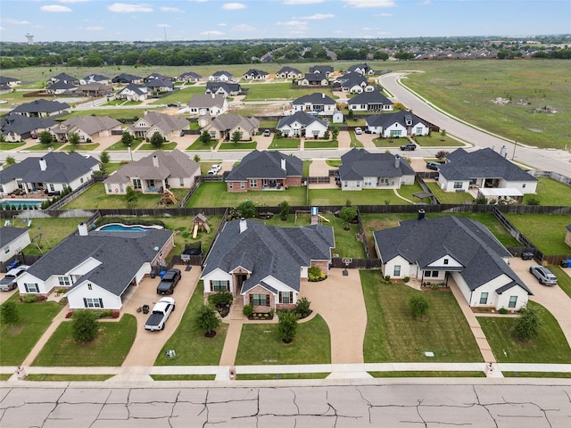 aerial view featuring a residential view