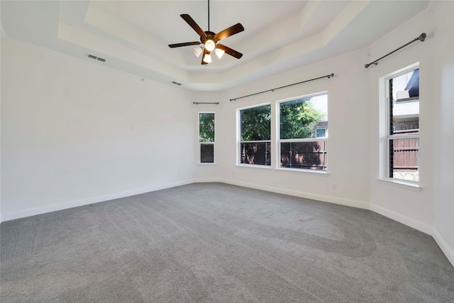 6917 Moody Ave, Frisco, TX 75035 - carpeted spare room with a raised ceiling and ceiling fan