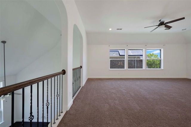 6917 Moody Ave, Frisco, TX 75035 - unfurnished room featuring carpet flooring, a ceiling fan, and recessed lighting