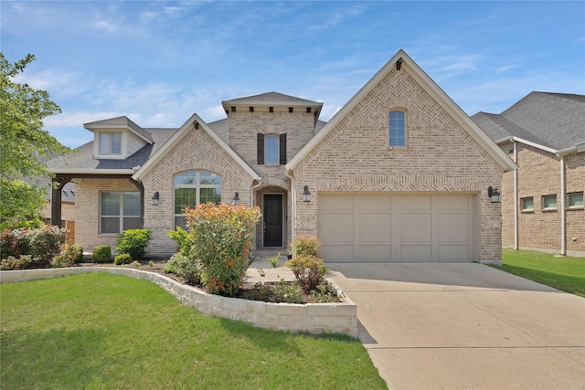 birds eye view of property with a residential view and a water view