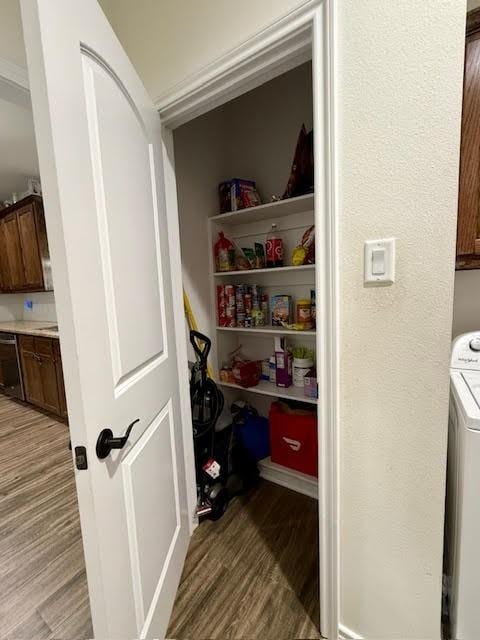 pantry featuring washer / clothes dryer