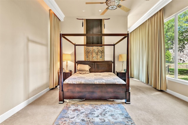 bedroom featuring baseboards and carpet flooring