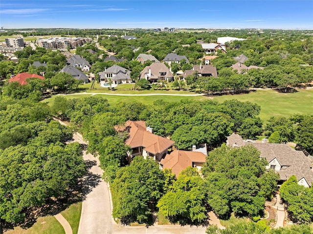 aerial view featuring a residential view
