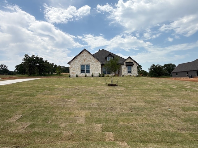 505 Ashlow Ct, Springtown, TX 76082 - french provincial home with stone siding and a front yard