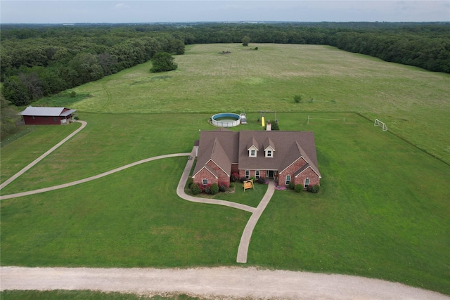 284 County Road 2388, Pickton, TX 75471 - aerial view featuring a view of trees and a rural view