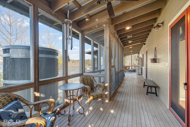 sunroom / solarium with a wealth of natural light