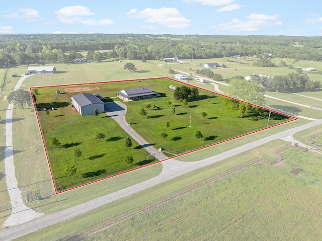275 Ed Dutton Rd, Pottsboro, TX 75076 - view of rural area with property boundaries highlighted