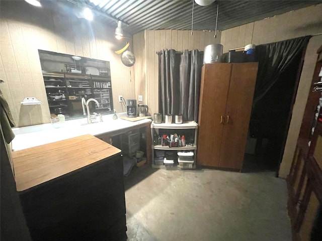interior space with concrete flooring
