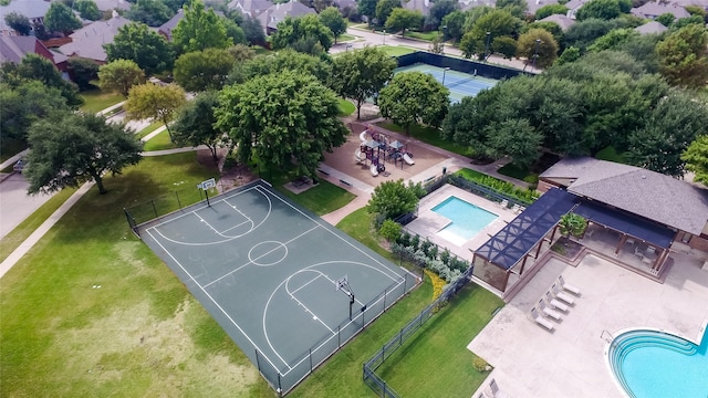 birds eye view of property