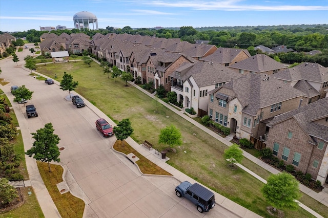aerial view of residential area