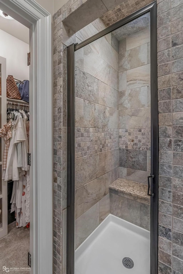 1113 Cypress Creek Cir, Shreveport, LA 71106 - bathroom with a spacious closet and a shower stall