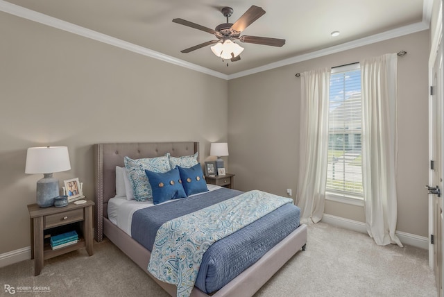 1113 Cypress Creek Cir, Shreveport, LA 71106 - bedroom with carpet flooring, baseboards, and crown molding