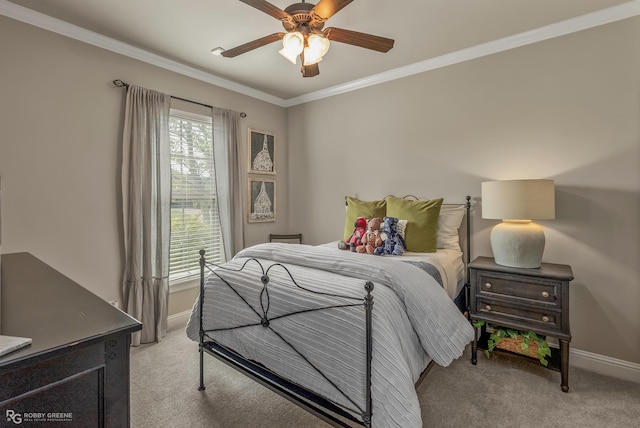 1113 Cypress Creek Cir, Shreveport, LA 71106 - bedroom featuring baseboards, light carpet, and ornamental molding
