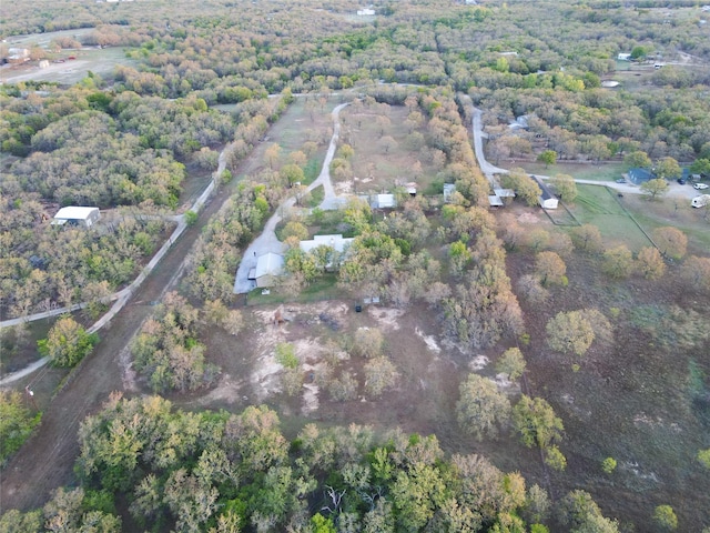 aerial view with a rural view