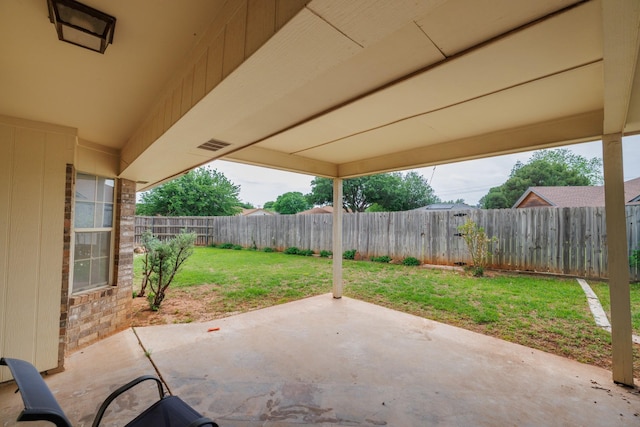 view of patio / terrace featuring a fenced backyard