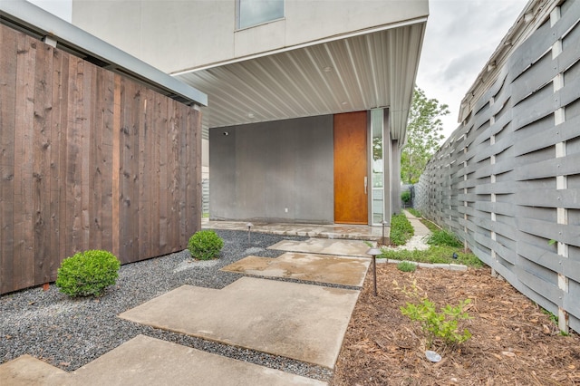 view of doorway to property