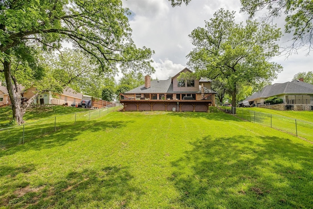 7116 Westover Dr, Granbury, TX 76049 - view of yard featuring a wooden deck and a fenced backyard