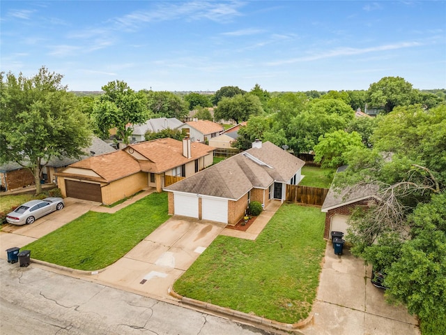 birds eye view of property featuring a residential view