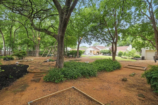 view of yard featuring a playground