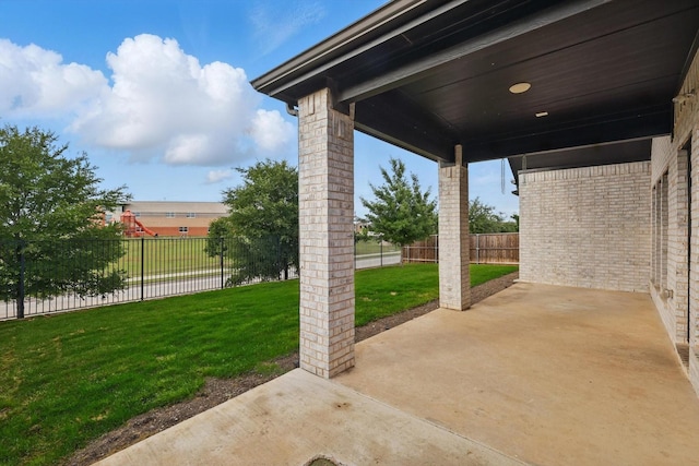 view of patio / terrace featuring a fenced backyard