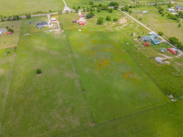 aerial view featuring a rural view