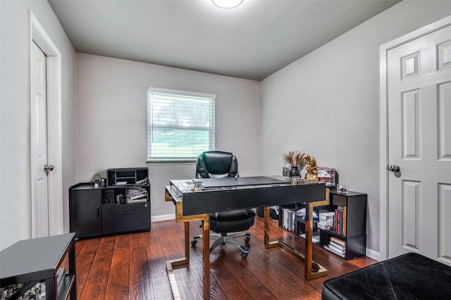 3467 Navajo Cir, Dallas, TX 75224 - office area with dark wood-style flooring