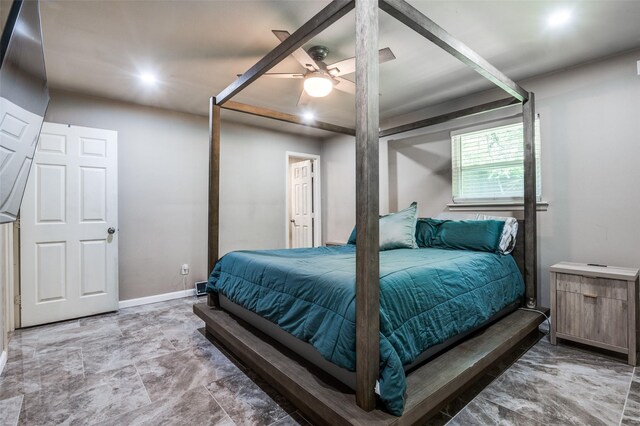 3467 Navajo Cir, Dallas, TX 75224 - bedroom featuring recessed lighting and a ceiling fan