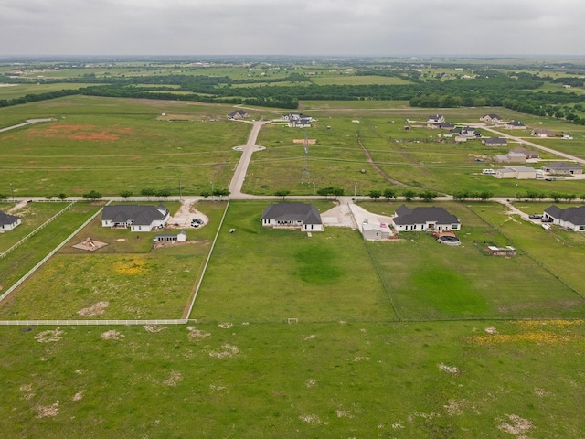 aerial view featuring a rural view
