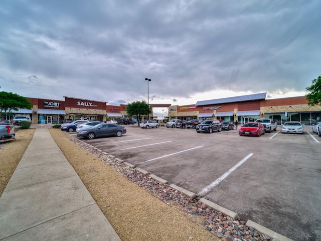 view of uncovered parking lot