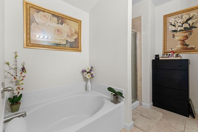 1320 Corkwood Dr, Princeton, TX 75407 - full bath featuring tile patterned flooring, a stall shower, and a garden tub