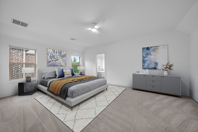17546 Sequoia Dr, Dallas, TX 75252 - carpeted bedroom featuring a ceiling fan, baseboards, visible vents, and ensuite bath