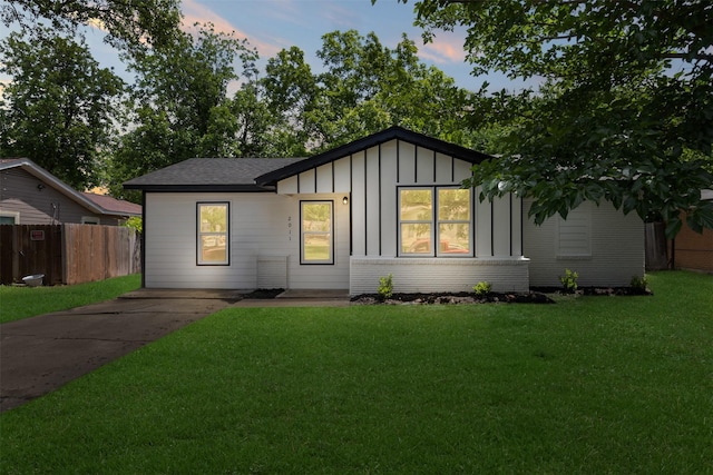 view of front of house featuring board and batten siding