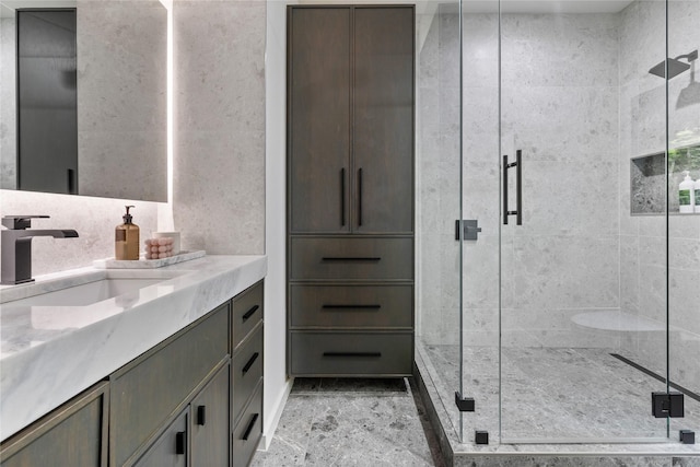 4280 Shorecrest Dr, Dallas, TX 75209 - bathroom featuring vanity and a stall shower