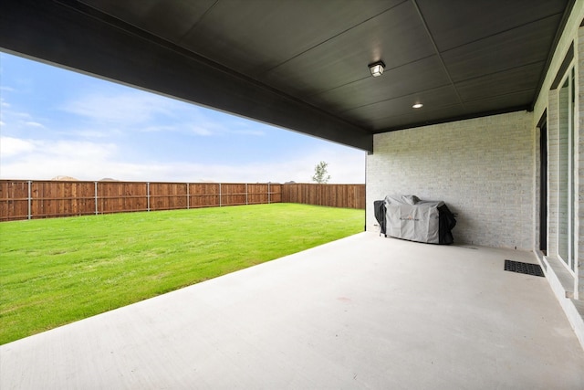 view of patio / terrace with a fenced backyard