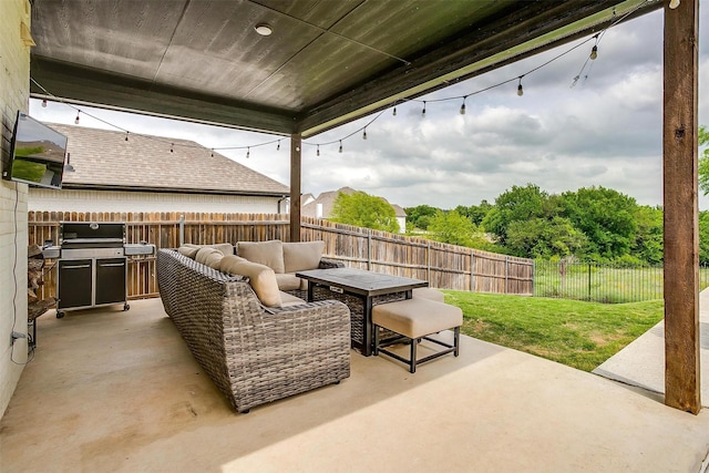 539 Point Vista Dr, Aledo, TX 76008 - view of yard featuring an in ground hot tub, a fenced in pool, a fenced backyard, and a patio area