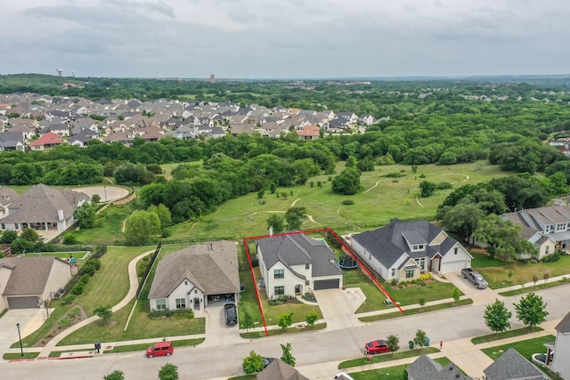 drone / aerial view featuring a residential view