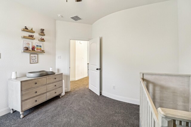 311 Misty Ln, Argyle, TX 76226 - bedroom featuring baseboards, visible vents, and dark colored carpet