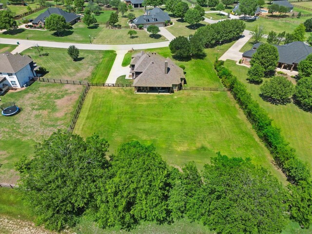 bird's eye view with a residential view