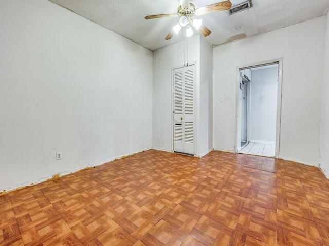 4942 Terry St, Dallas, TX 75223 - unfurnished bedroom featuring visible vents and a ceiling fan