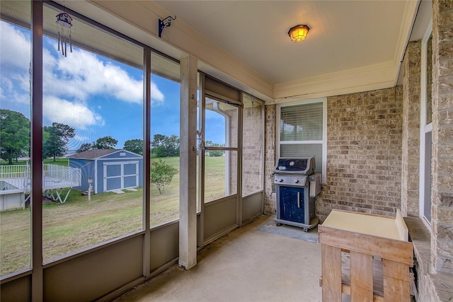 view of sunroom