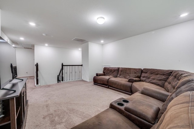 1016 Webb Ave, Aubrey, TX 76227 - living room with visible vents, carpet flooring, and recessed lighting