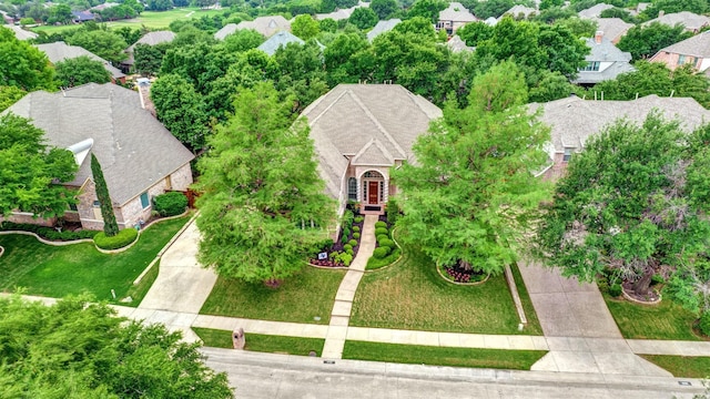drone / aerial view with a residential view