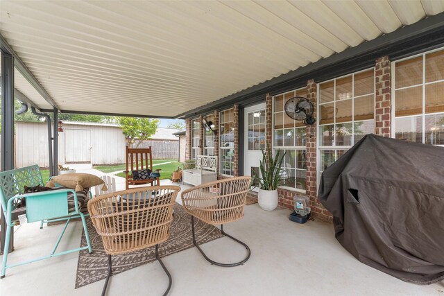 111 Princeton Cir, Forney, TX 75126 - view of patio / terrace with fence and a grill