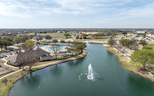10602 Greenbriar Ln, Rowlett, TX 75089 - birds eye view of property featuring a water view