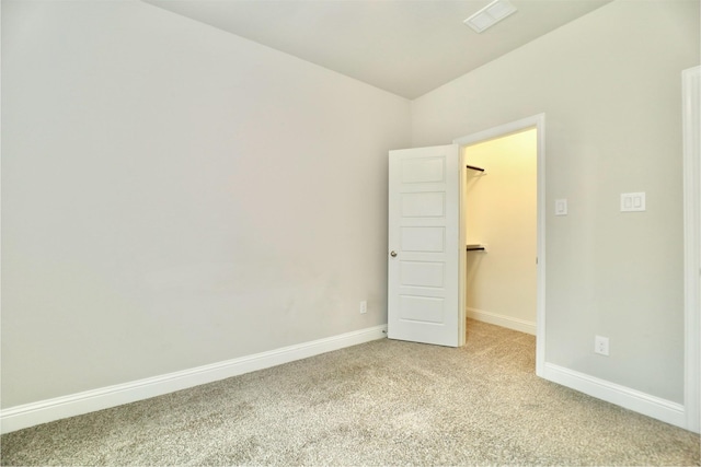 4713 Piedras Lanzar Dr, Mckinney, TX 75070 - unfurnished room with baseboards, light colored carpet, vaulted ceiling, and visible vents