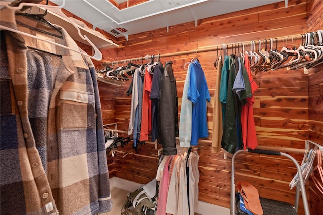 view of walk in closet