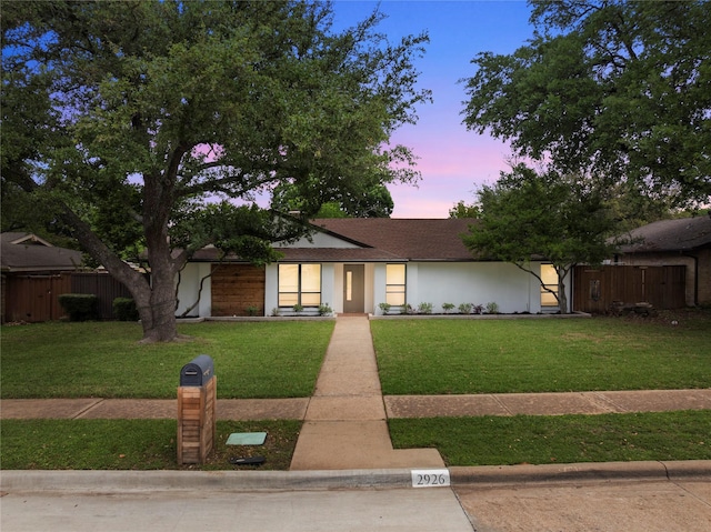 2926 Forest Hills Ln, Richardson, TX 75080 - ranch-style house featuring fence and a yard